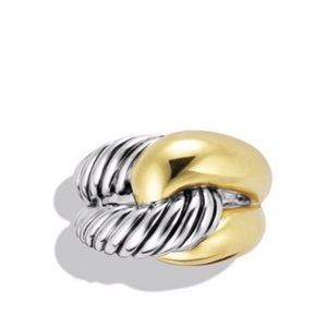 David Yurman Large 'Infinity' Ring Sterling Silver and 14K Gold